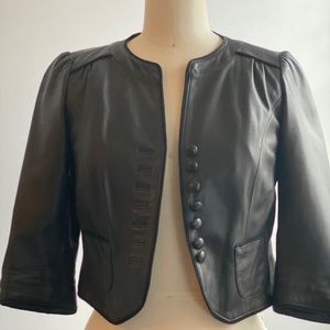 TBD Cropped Leather Jacket Sz. S